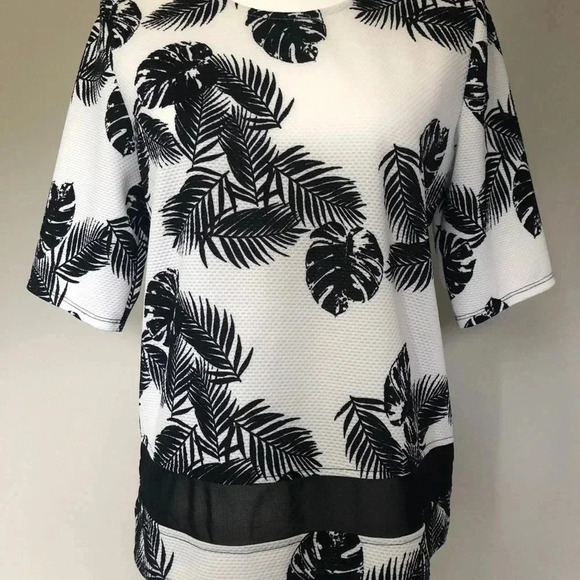 Mandy Evans Palm Leaf Short Sleeve Blouse - Picture 3 of 11
